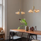 APIALES Optic Pendant - Black or gold chandelier with glass globes