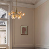 APIALES Optic Pendant - Black or gold chandelier with glass globes