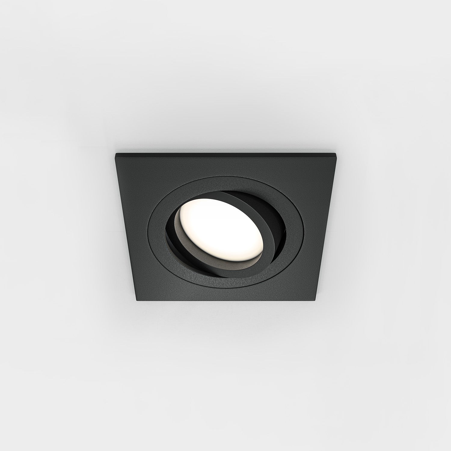 ATOM B - Square recessed spotlight 92mm black or white