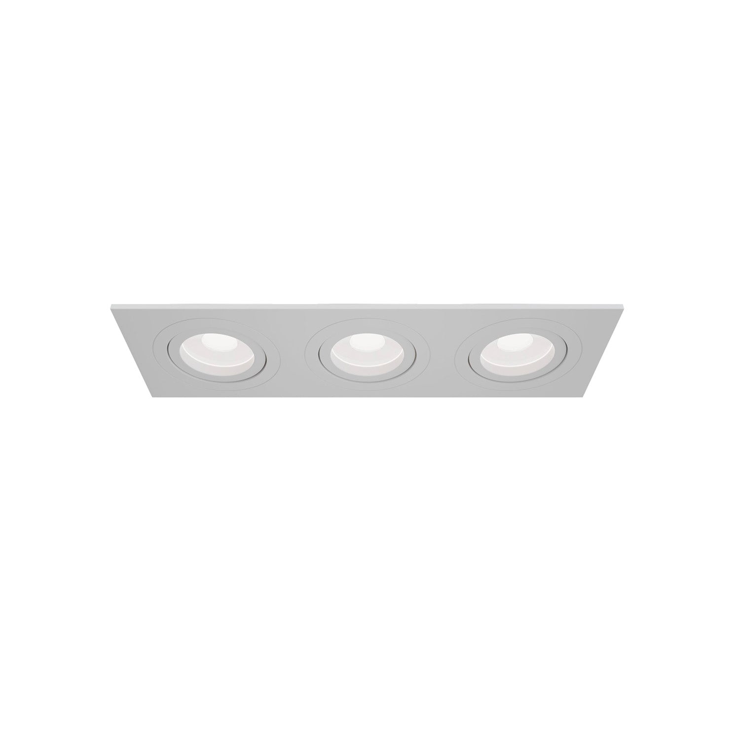 ATOM D - Triple black, white or silver pivoting recessed spotlight