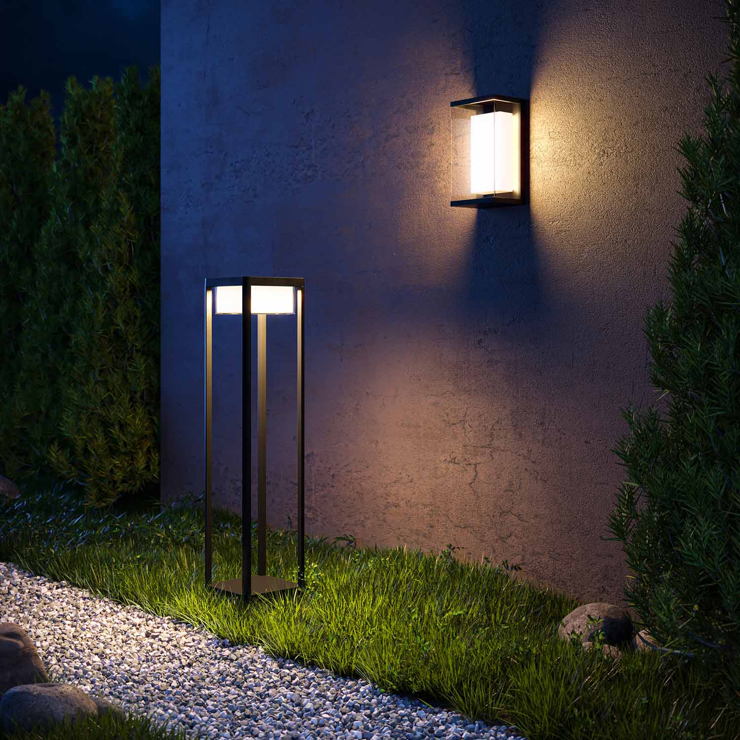 BAKER STREET F - Lampe d'extérieur moderne noire étanche