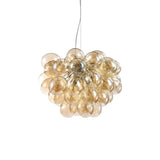 BALBO - Cluster chandelier in smoked or amber glass for dining room
