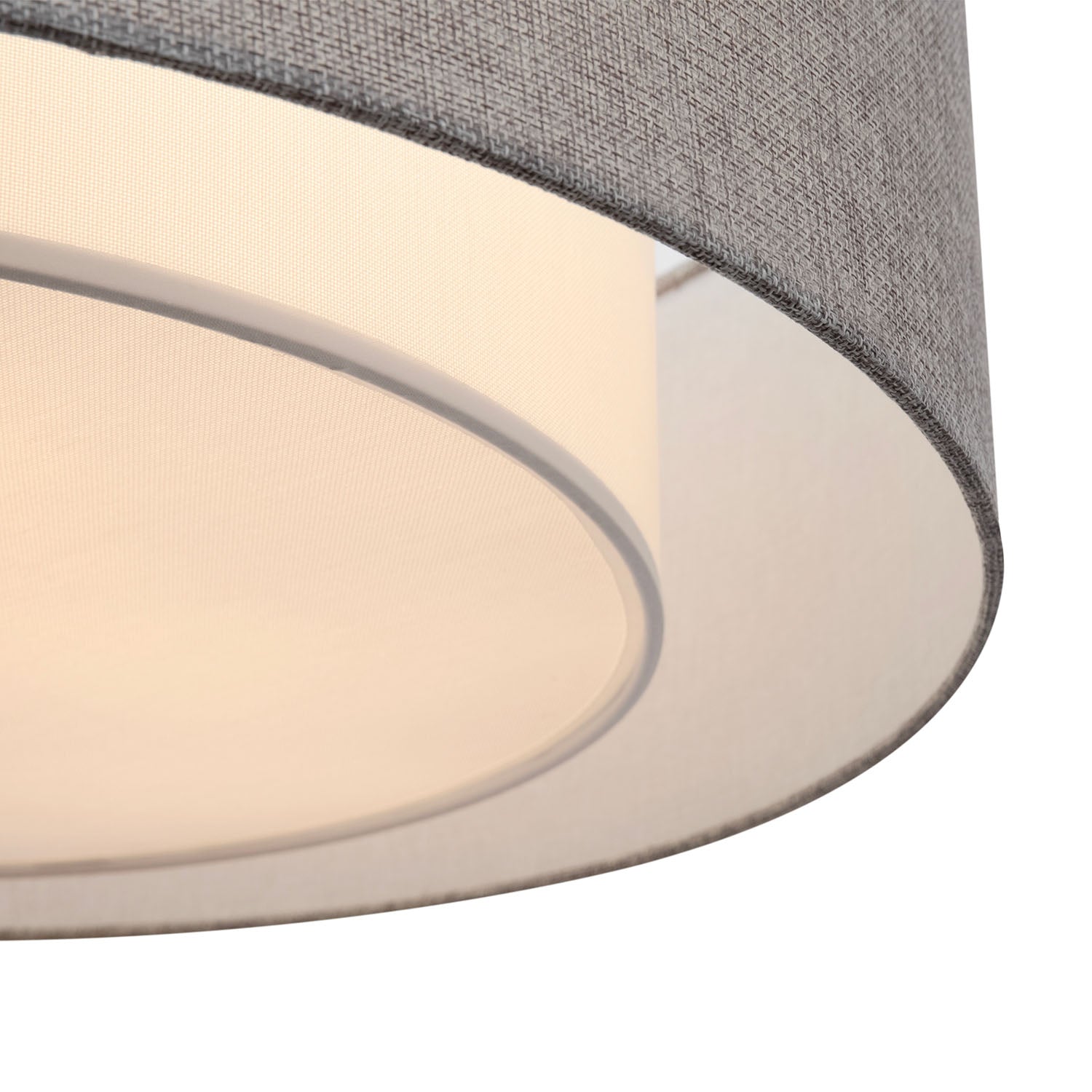 BERGAMO - Fabric ceiling lamp, gray or white for children's rooms