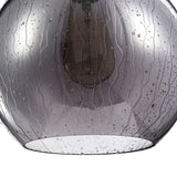 BERGEN - One-way smoked glass pendant lamp with rain effect