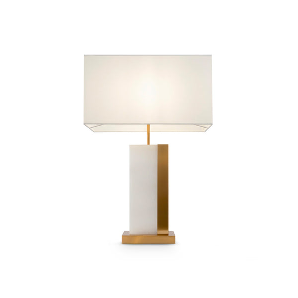 BIANCO - Hotel Style Marble and Brass Bedside Lamp