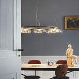 BLOSSI 8 - Large elegant luxury chandelier in glass and integrated LED