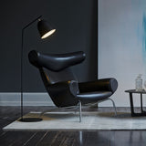 CACHÉ Floor - Black floor lamp pleated paper lampshade design living room