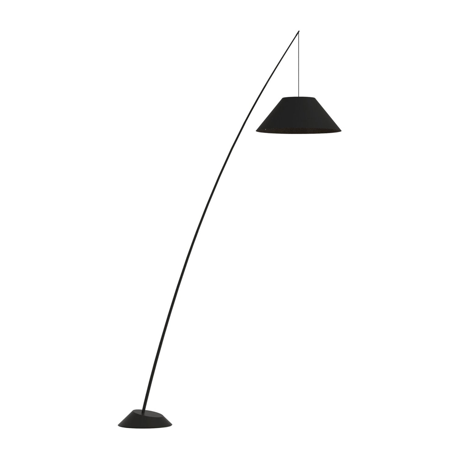 CAMPANULA - Lampadaire arc noir pour salon design