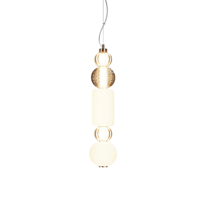 COLLAR A - Vintage glass pendant lamp with integrated LED