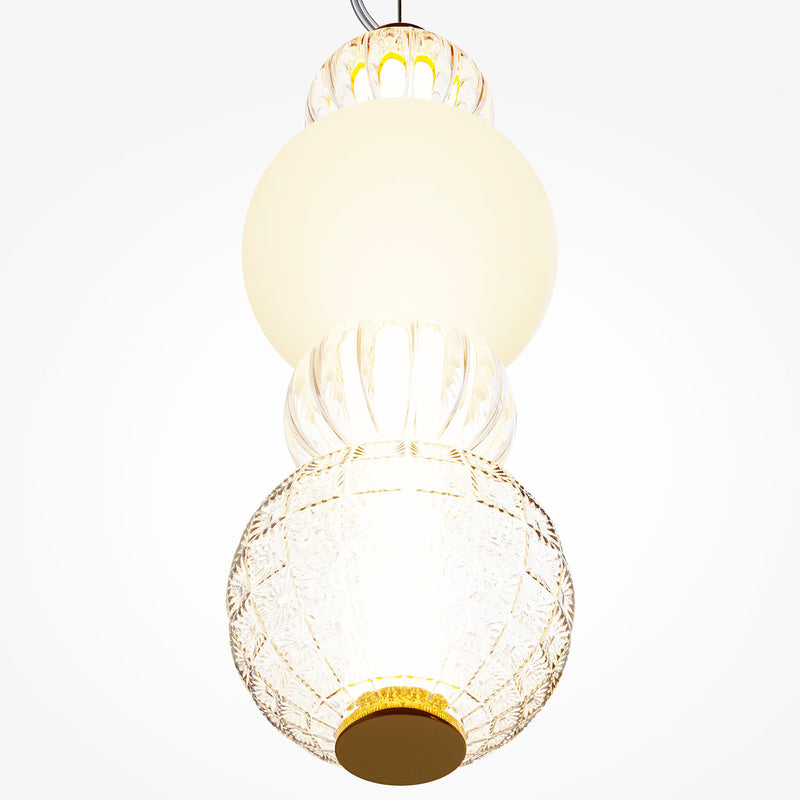 COLLAR B - Vintage glass pendant lamp with integrated LED