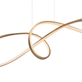 CURVE - Integrated LED knot suspension, gold or black design