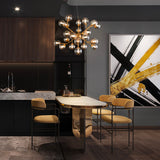 DALLAS A - Modern one-way glass chandelier for living room