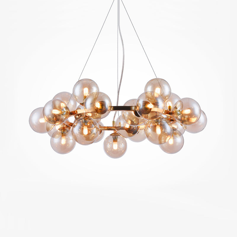 DALLAS C - Modern one-way glass chandelier for dining area