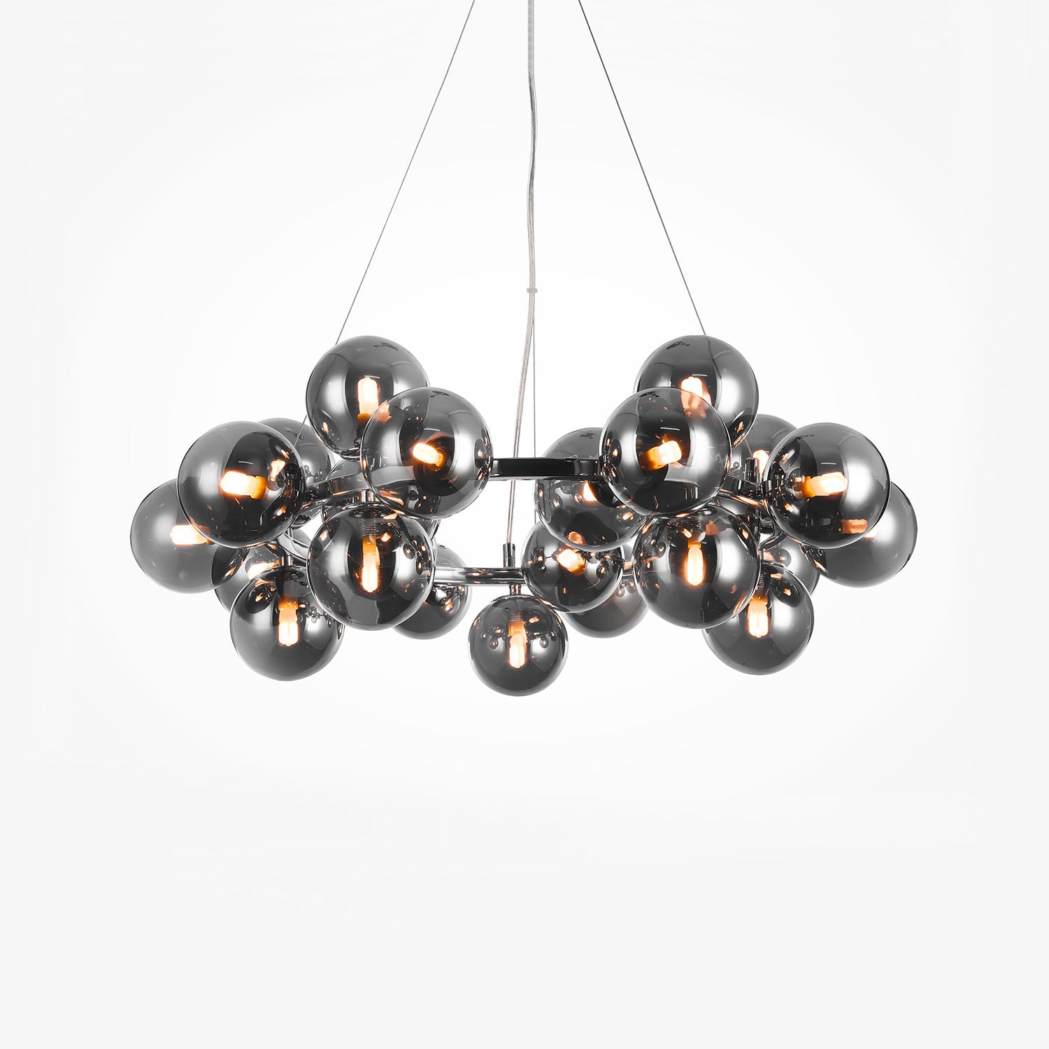 DALLAS C - Modern one-way glass chandelier for dining area