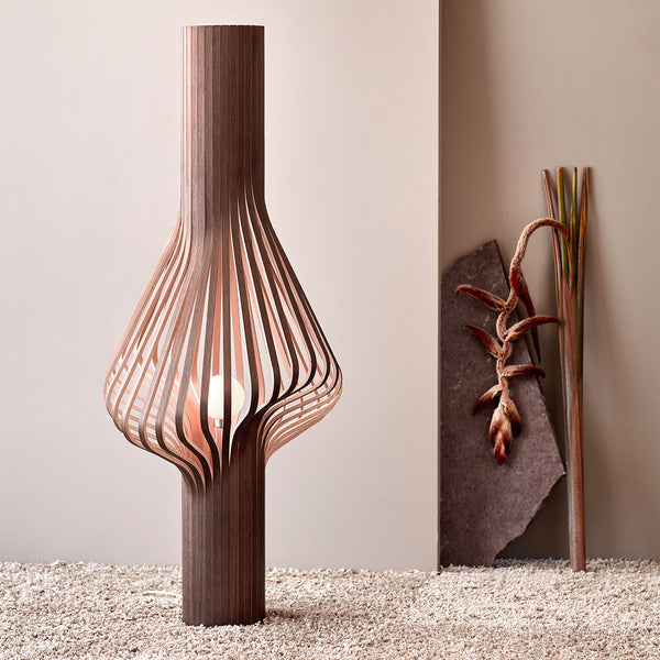 DIVA Floor - Design and artisan wooden floor lamp, handcrafted