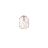 DUNAS - Pendant light in structured glass, smoked or transparent glass