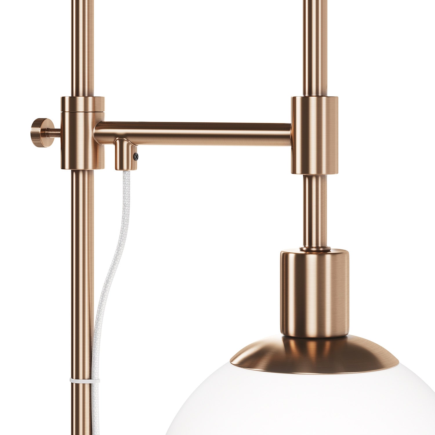 ERICH – Vintage-Stehlampe aus Gold oder Chrom mit Glaskugel