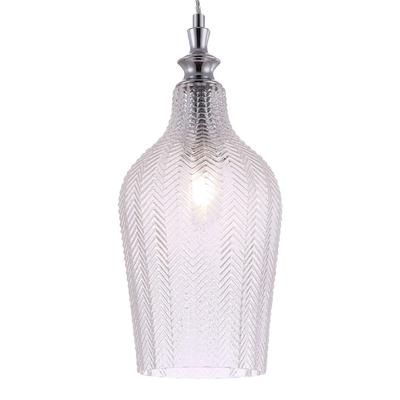 FESTA - Vintage clear glass pendant lamp