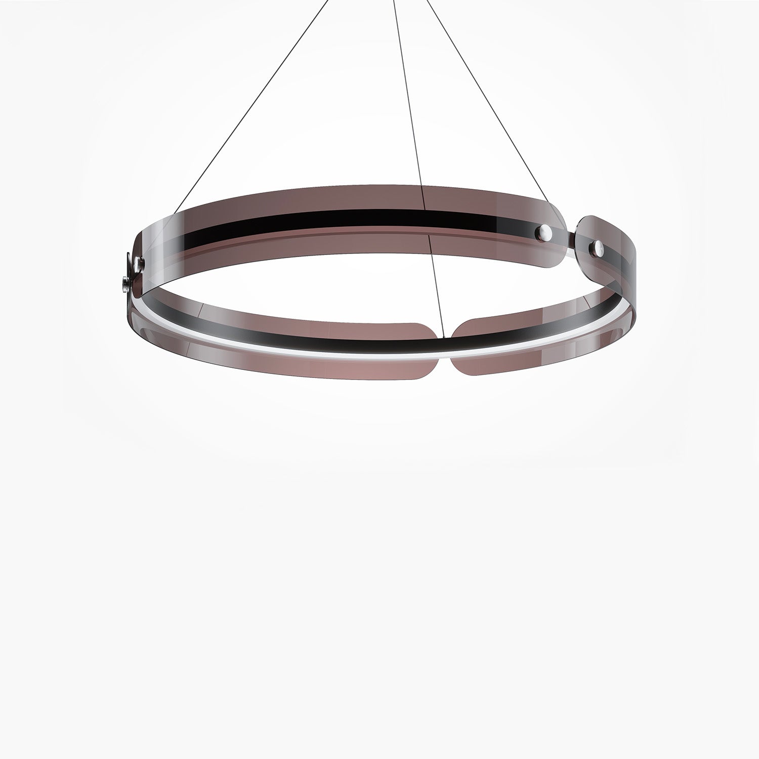 INTERSTELLAR - Design and modern black circular pendant lamp, integrated LED
