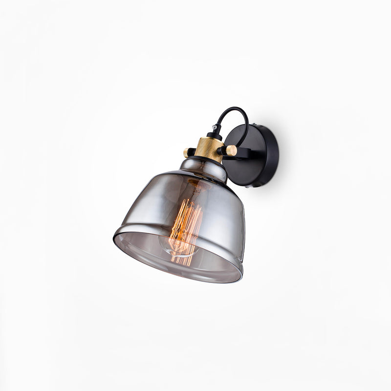 IRVING - Vintage Industrial Glass Wall Sconce