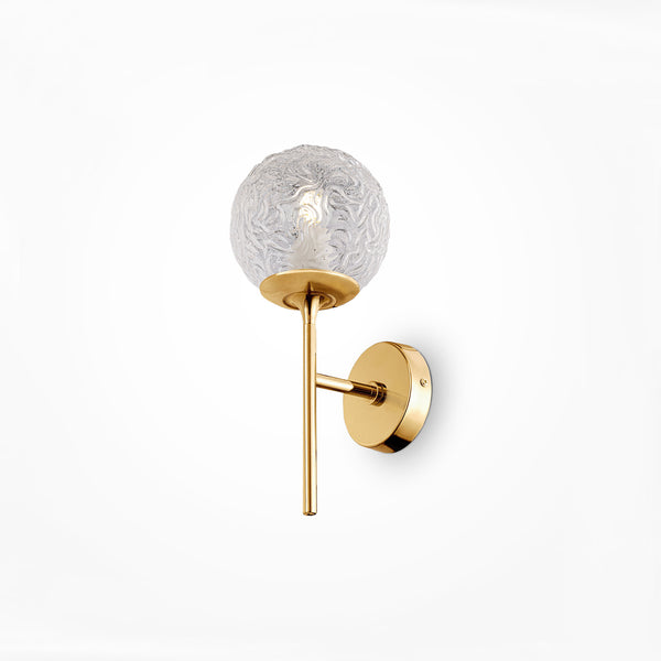 LIGERO - Gold Vintage Clear Glass Wall Light