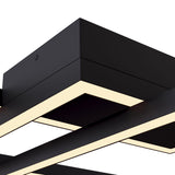 LINE Ceilling - Black geometric design ceiling lamp, integrated LED