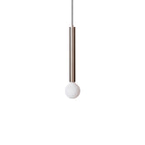 LONG - Gold or steel minimalist cylinder pendant