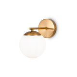 MARBLE - Golden art deco wall lamp with glass ball