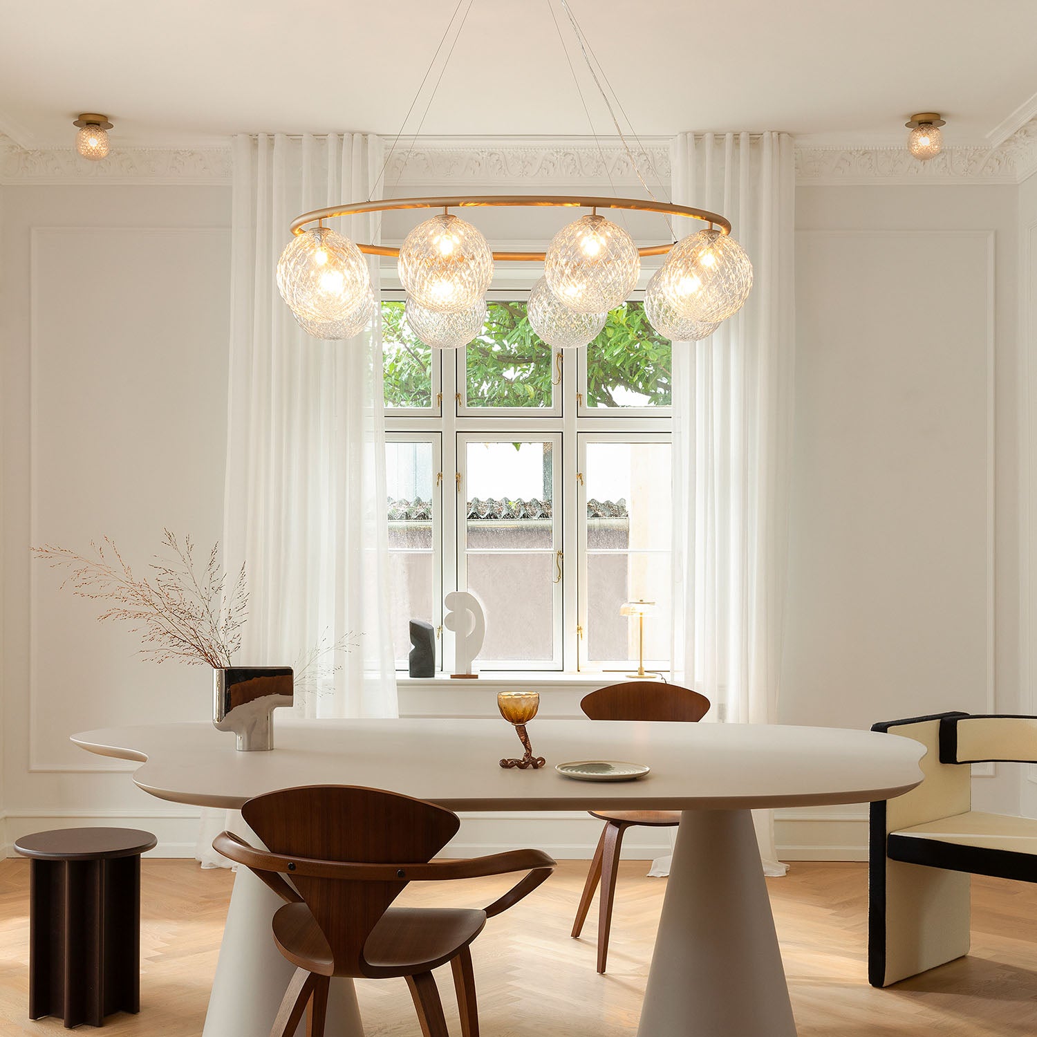 MIIRA Optic Oval - High-end elegant oval pendant lamp living room