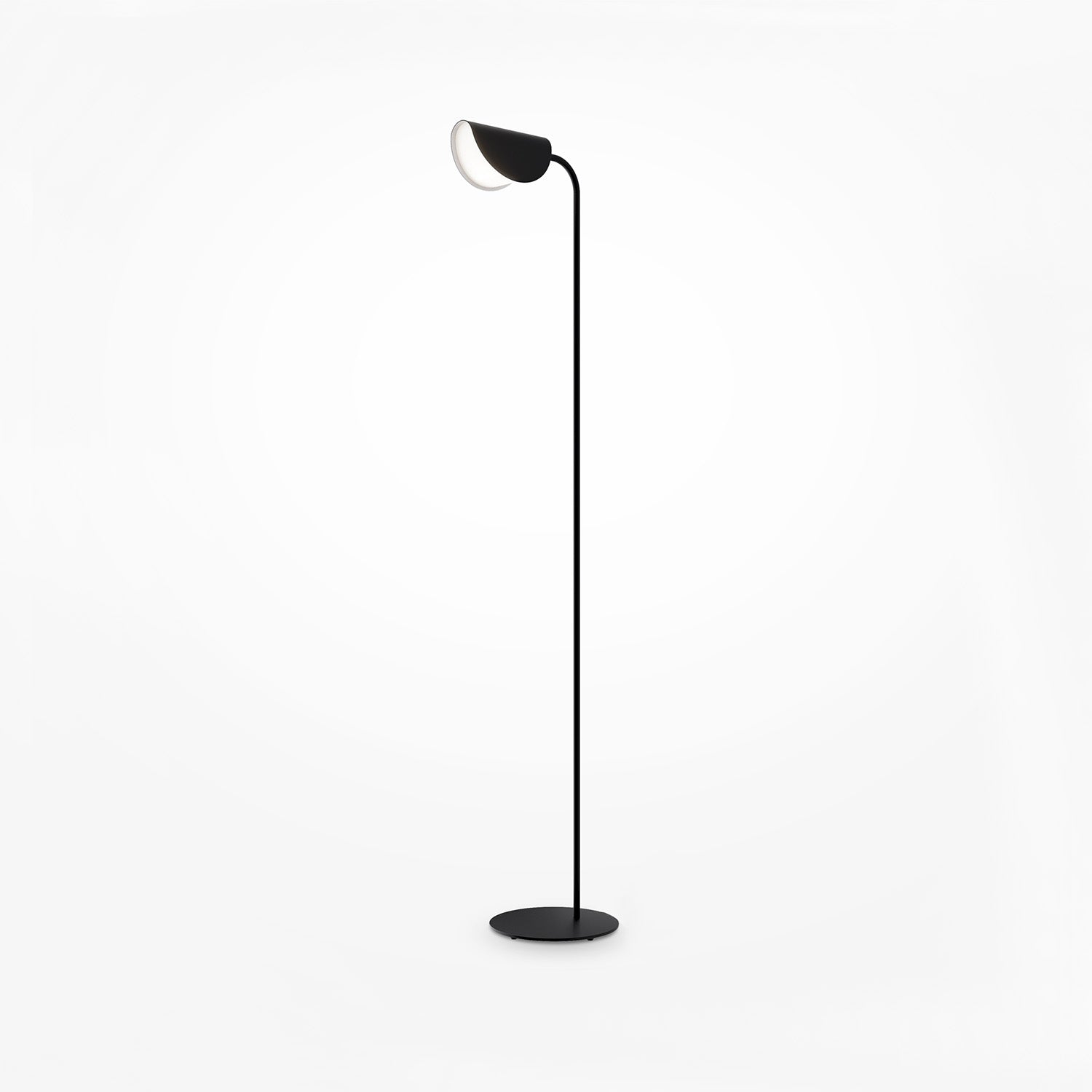 MOLLIS – Stehlampe auf schwarzem Boden, Design-Wohnzimmer oder Büro