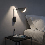MOLLIS - Black wall lamp, modern bedroom or office