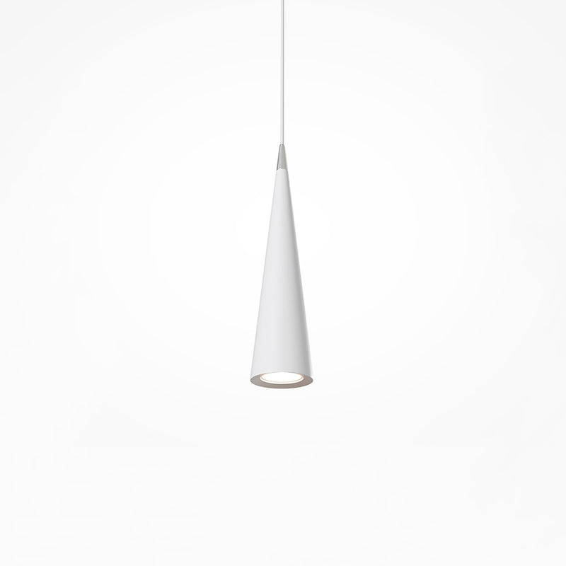 NEVILL - White cone pendant lamp, design for kitchen island