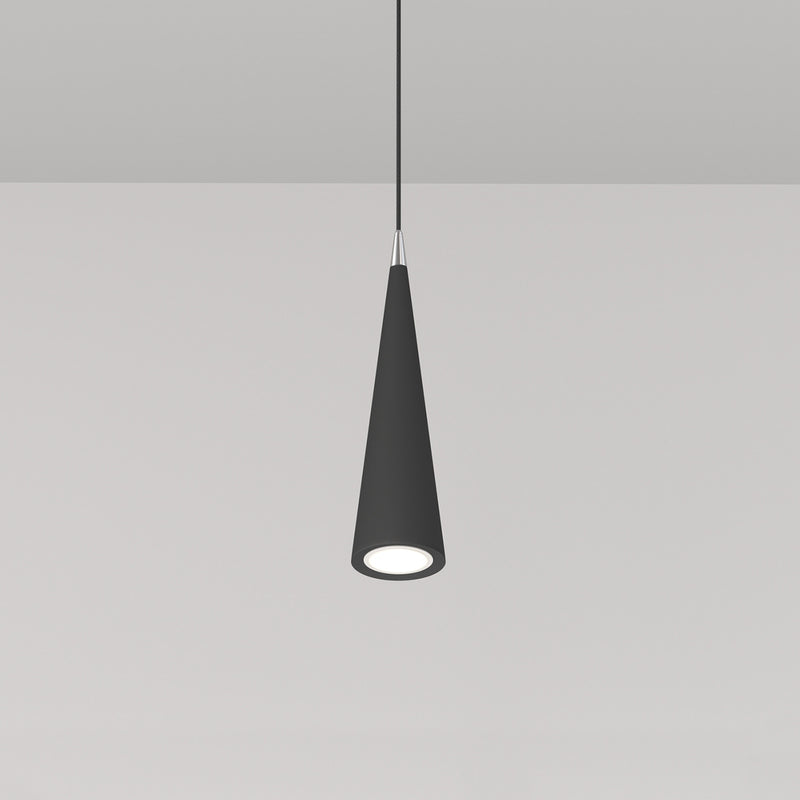 NEVILL - White cone pendant lamp, design for kitchen island