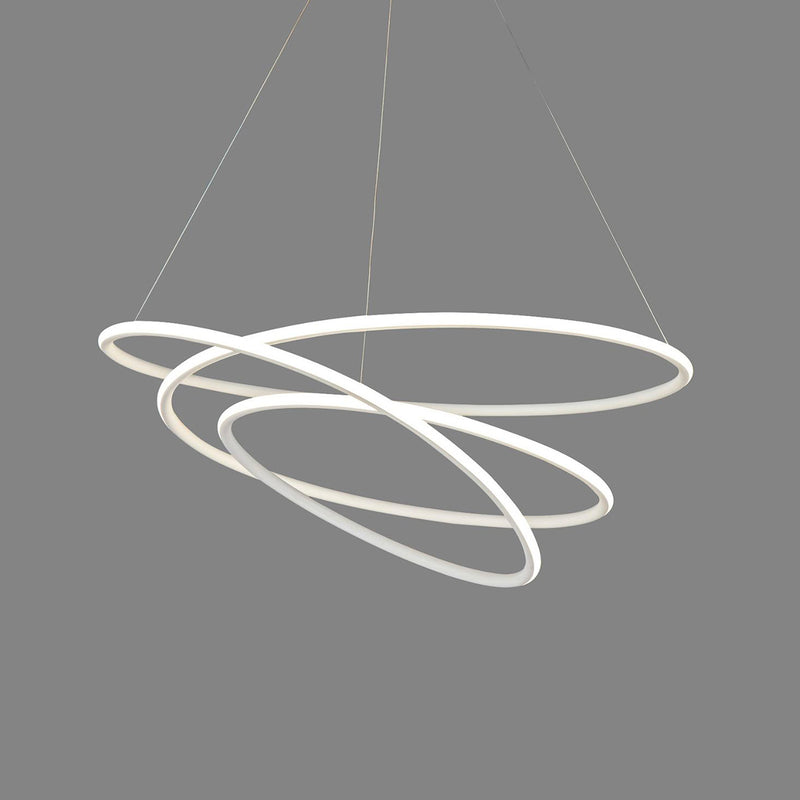 NOLA C - Modern Integrated LED Pendant Light, White Knots