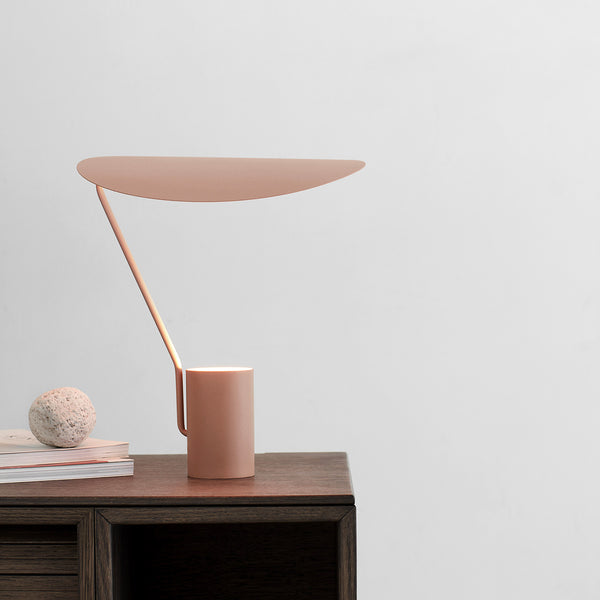 OMBRE - Dimmable table lamp, designer creation, black or salmon