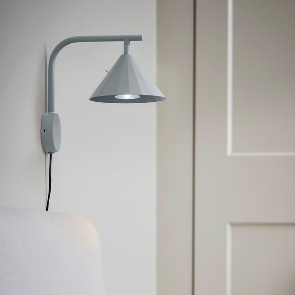 RAIN - Design wall lamp, geometric black or gray