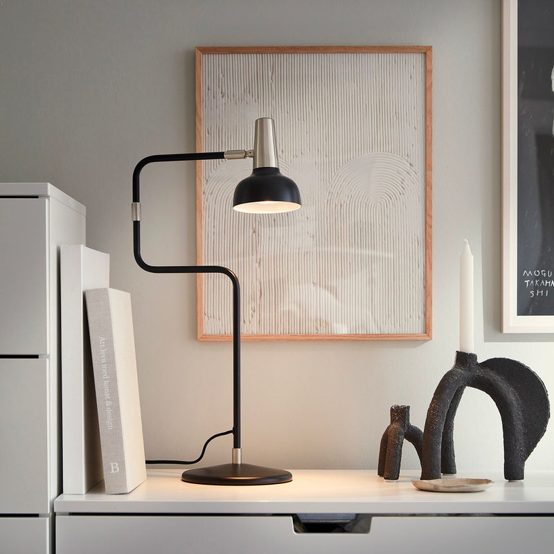 RAY - Designer adjustable desk lamp, vintage black or white