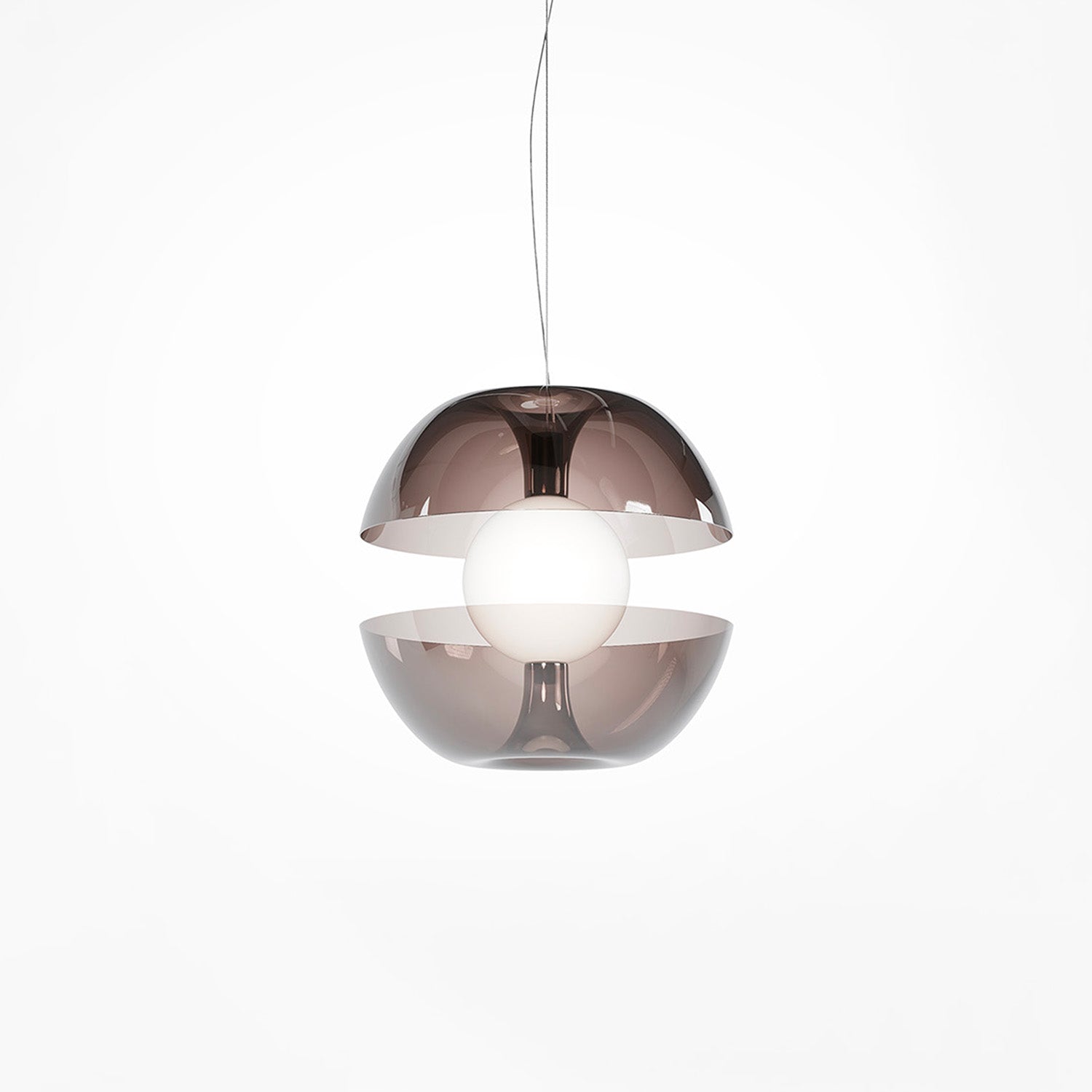 REBEL - Designer pendant lamp in the shape of an apple, smoked glass Integrated LED