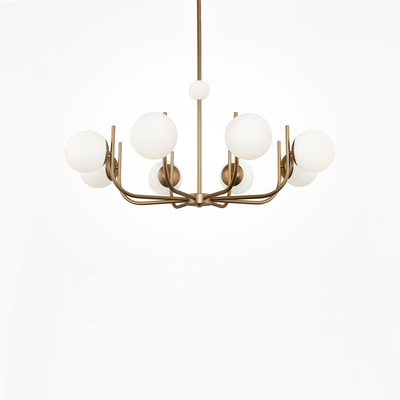 RENDEZ Vous - Golden art deco chandelier with chic glass balls