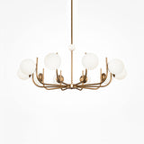 RENDEZ Vous - Golden art deco chandelier with chic glass balls