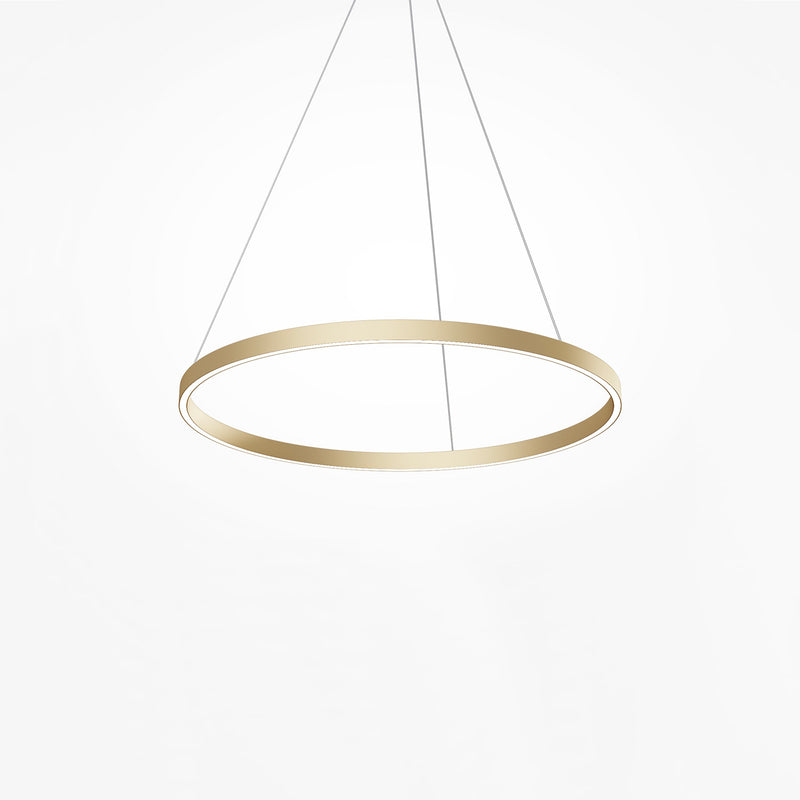 RIM A - Gold or black pendant lamp, 1 ring, integrated LED