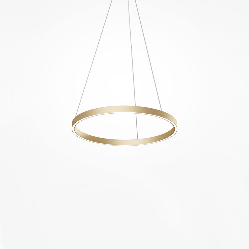 RIM A - Gold or black pendant lamp, 1 ring, integrated LED