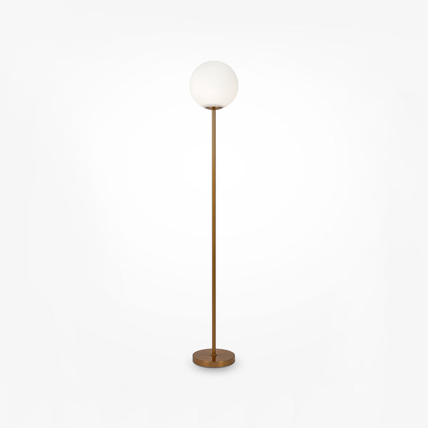 RING - Design floor lamp in gold or black, glass ball