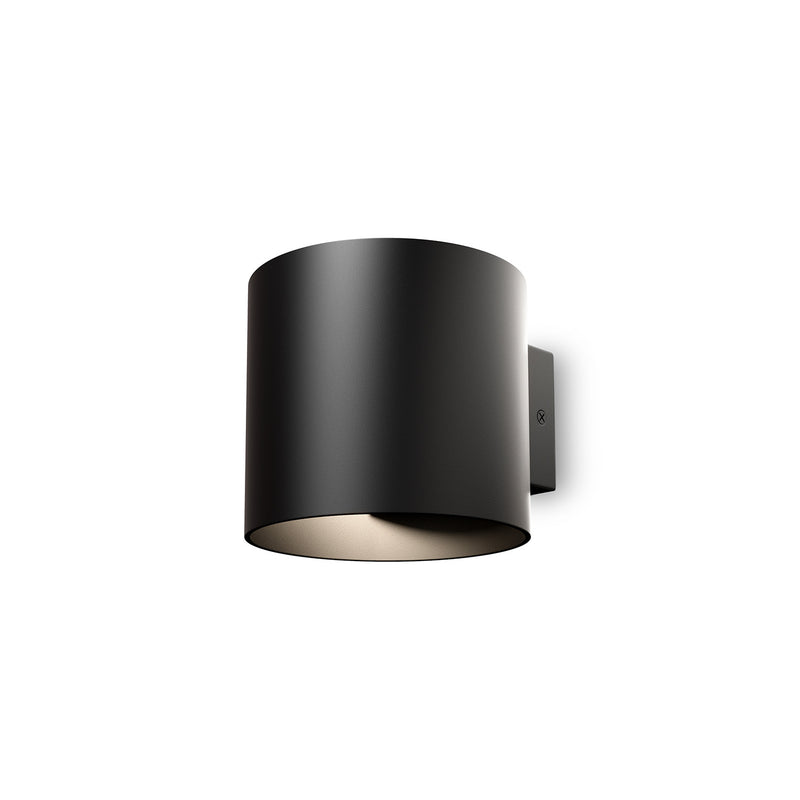 ROND - Design cylindrical wall light, black, white or gold