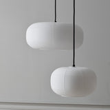 RUT - Pendant lamp in white opal glass, design and elegant