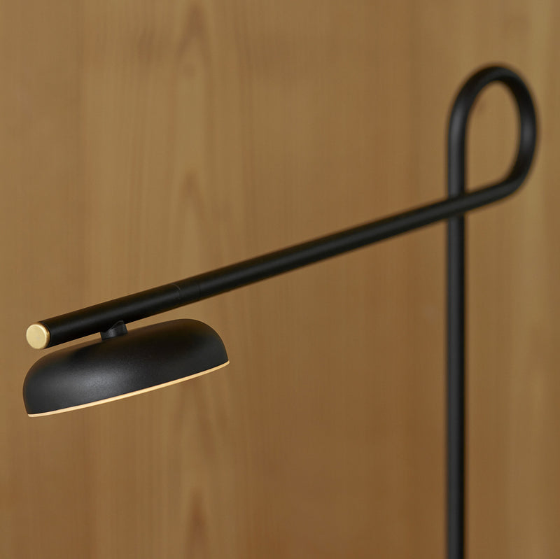 SALTO - Designer office floor lamp, black or salmon