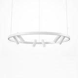 SATELLITE - Circular pendant lamp with adjustable black or white spotlight