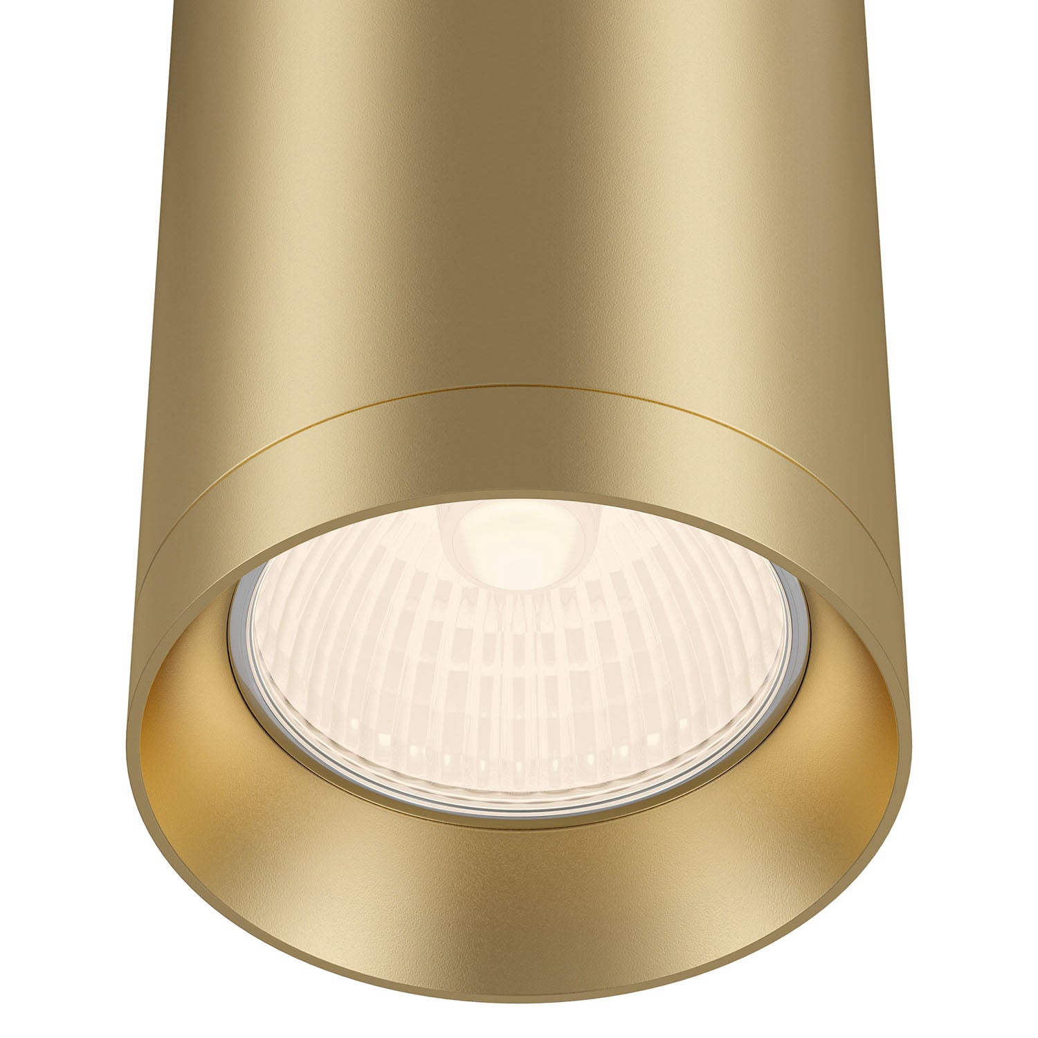 SHELBY - Cylindrical pendant light in gold, white or black steel