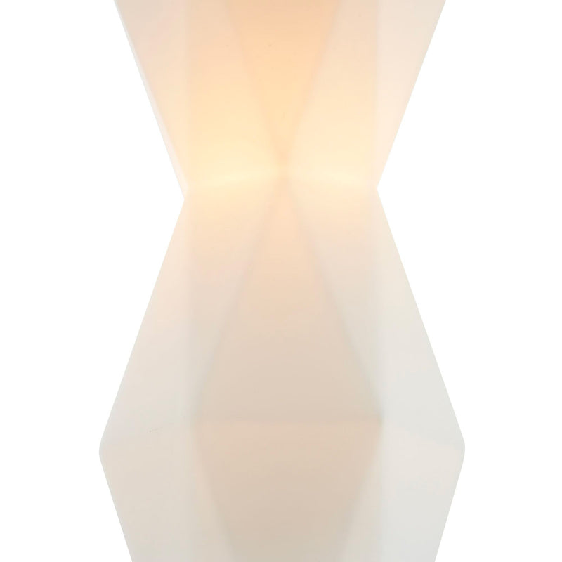 SIMPLICITY - Geometric Shaped White Opaque Glass Pendant