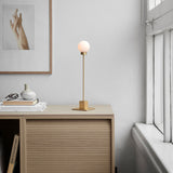 SNOWBALL - Minimalist rod bedside lamp, designer creation